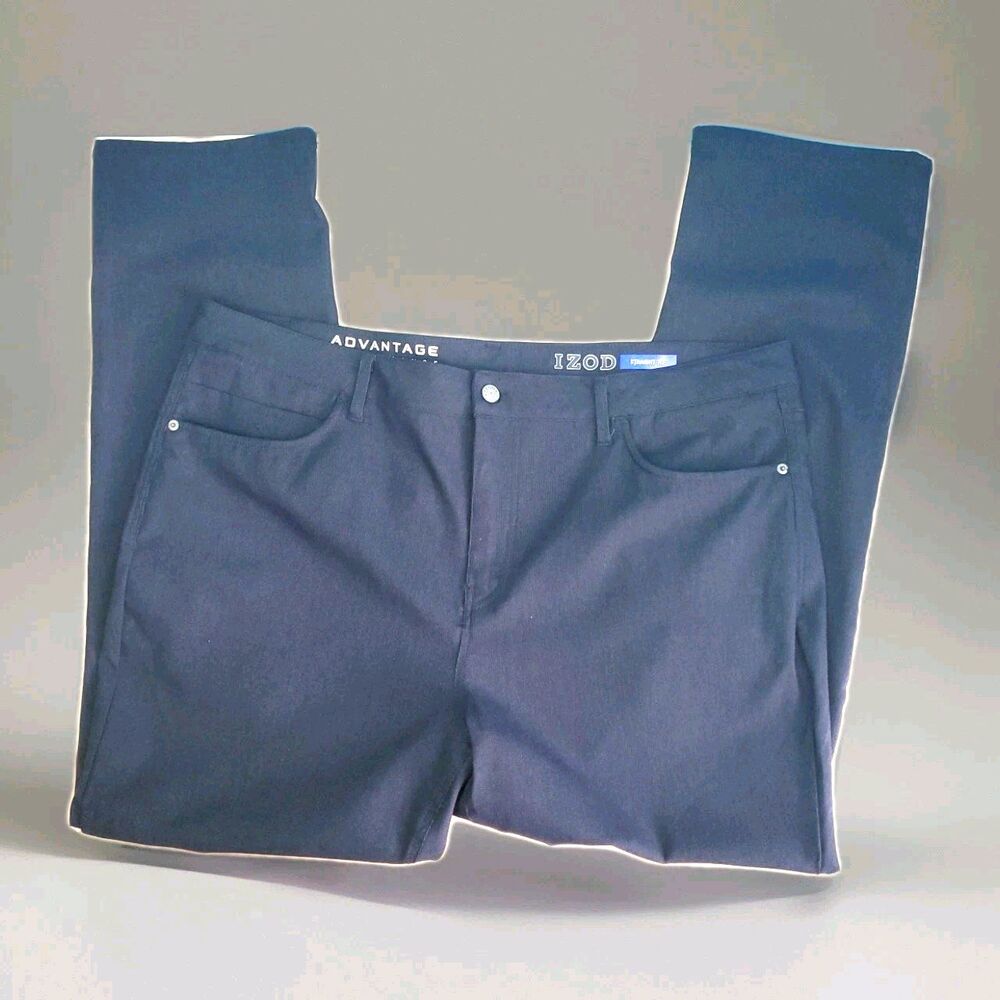 Men Sz 40 Straight Leg Pants Izod Advantage Performance Lightweight  30" Inseam